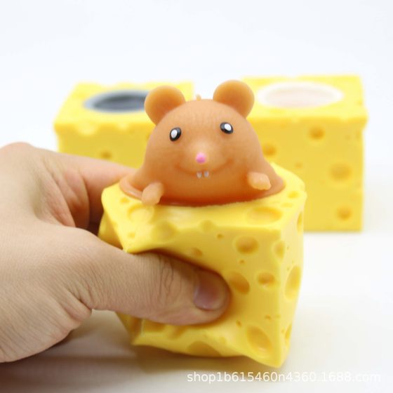 Cheese mouse pinch music vent cheese mouse spoof cute decompression whole person squeeze cheese mouse spot