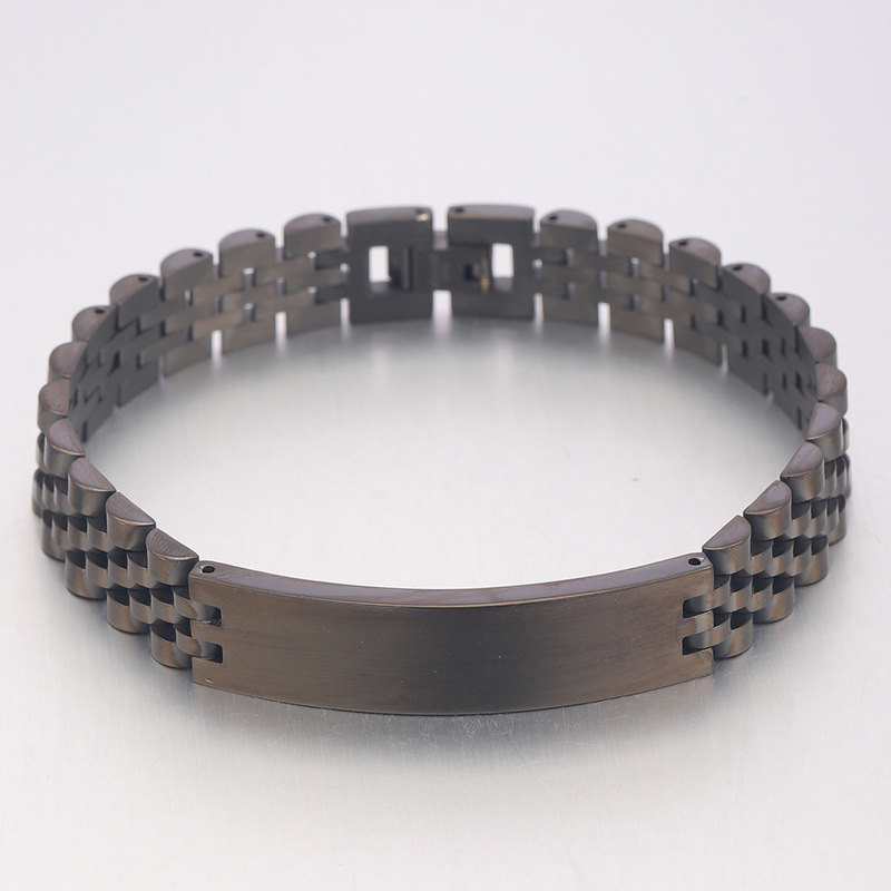 Brazalete de acero inoxidable L2L4 correa de reloj, correa de acero original, pulsera de correa de acero sólido para hombres y mujeres