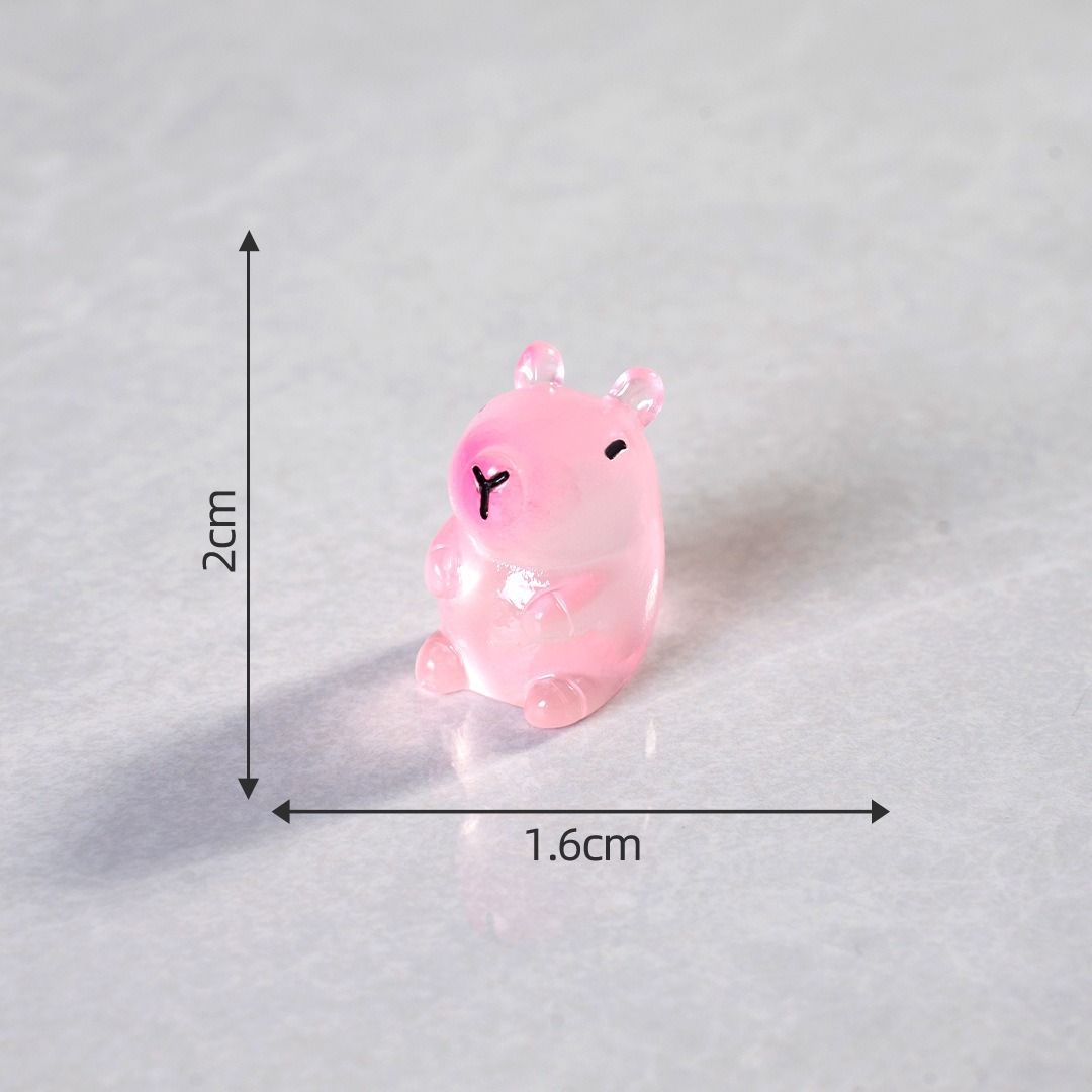 Micro paisaje creativo lindos Dolphin capibara muñeca caja ciega accesorios decoraciones accesorios de escritorio para automóviles