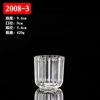 European -style thick wall transparent glass aroma candle cup expansion container arc bottom stripe cup candy cup empty cup