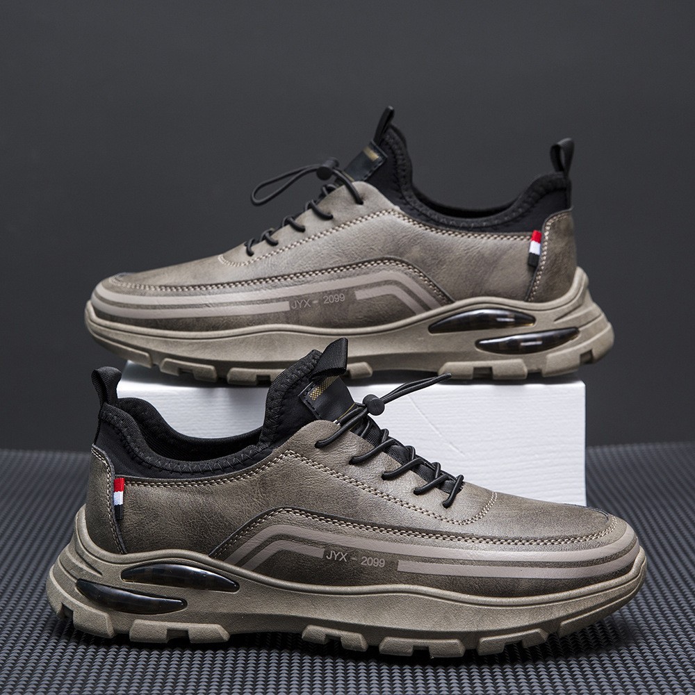 Zapatos de cuero de los hombres de talla grande transfronteriza zapatilla de deporte de los hombres de otoño e invierno de algodón acolchado overoles zapatos de todos los partidos zapatos de cuero casuales zapatos de los hombres