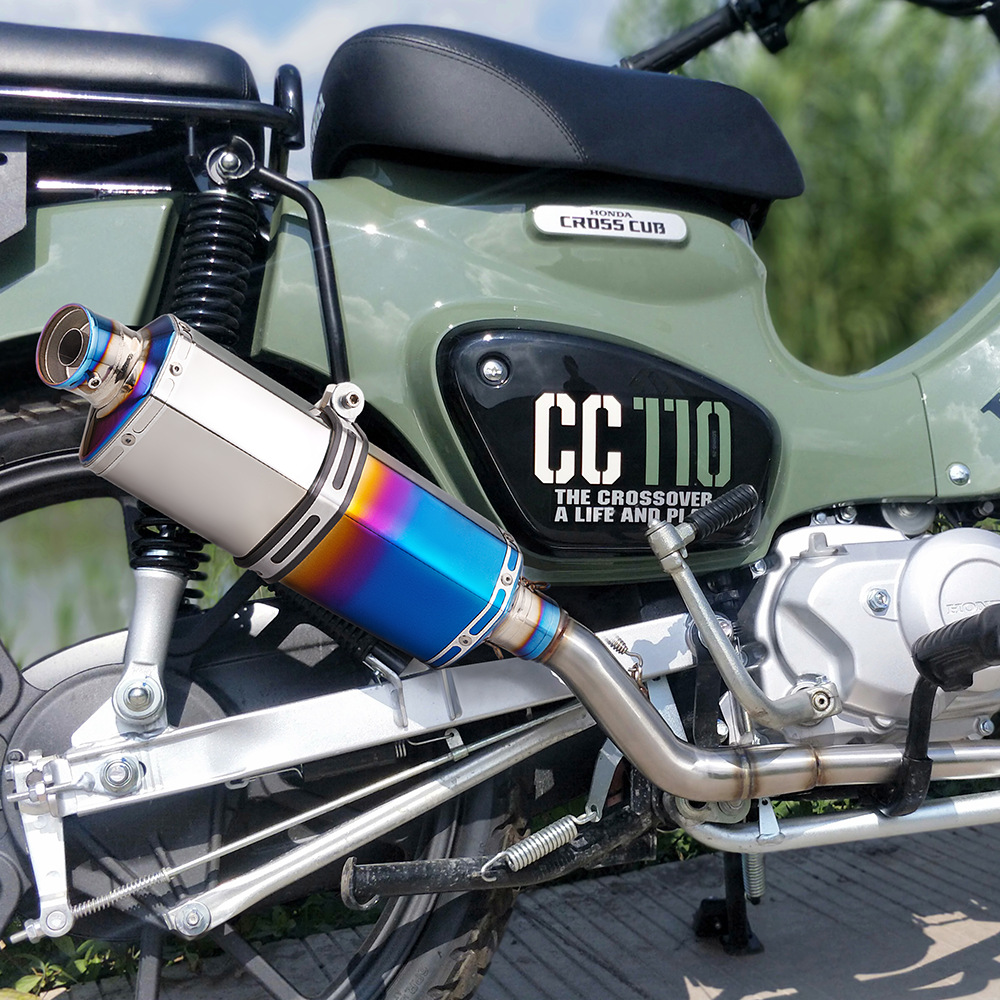 Cub 110 Exhaust Pipe Refitting Stainless Steel Front End Muffler Car Non-destructive Installation 2018-2023