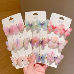 蝶のヘアピンの女の子の王女のかわいい超アンドロメダの子供の髪飾りカード前髪クリップのサイドクリップのクロスボーダー卸売り