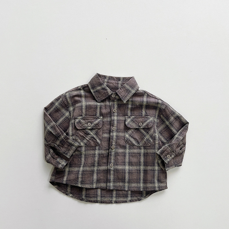 Camisa a cuadros de otoño para niños versátil estilo coreano para niñas nueva camisa otoño e invierno Bebé para niños capa superior casual