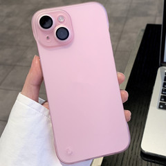 適用於iphone15pro max無邊框手機殼蘋果15簡約14膚感12磨砂13pro