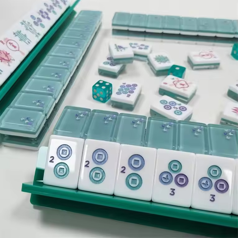 (24-Hour Direct Delivery from Stock) Supply of Foreign Trade Mahjong Tiles, American-Style Blue Butterfly Mahjong Tiles, American Mahjong Tiles