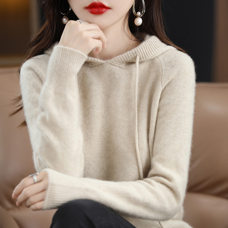 2025秋冬新款连帽卫衣针织衫女装宽松套头毛衣外套服饰打底上衣女|undefined
