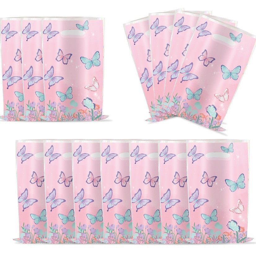 国境を越えた粉犬爪パーティーギフトバッグラグビー漫画ギフトバッグプラスチックキャンディーバッグ誕生日パーティー装飾品