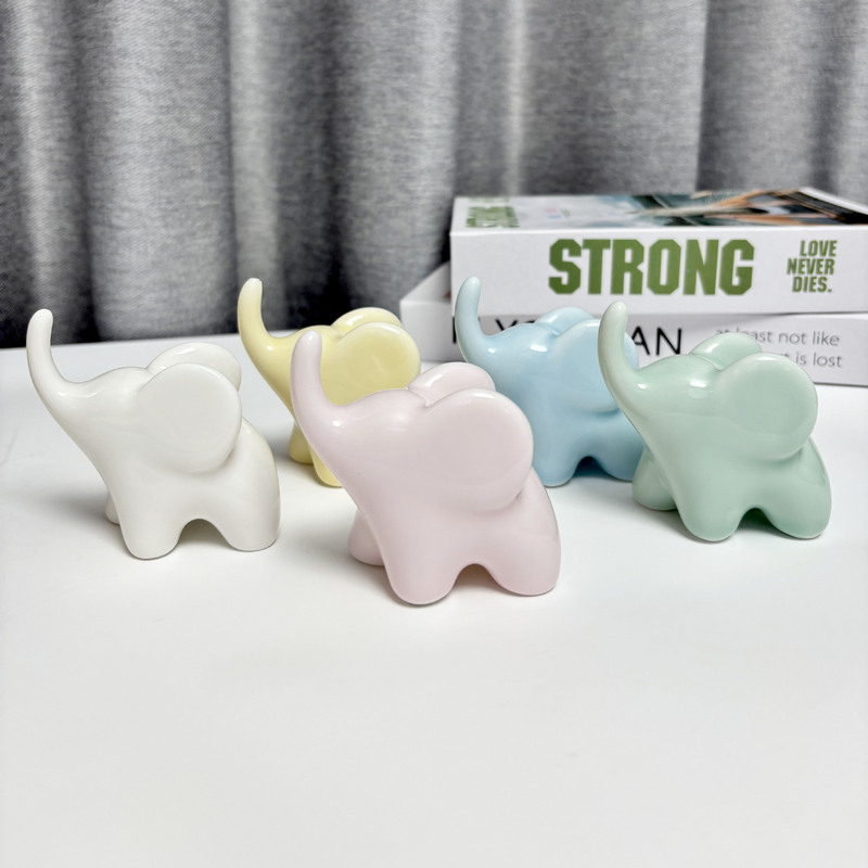 Ceramic Elephant Small Ornaments Creative Home Modern Simple Light Luxury Office Desktop Decorations Small Elephant Decoration Ceramic Elephant Small Ornaments Creative Home Modern Simple Light Luxury Office Desktop Decorations Small Elephant Decoration