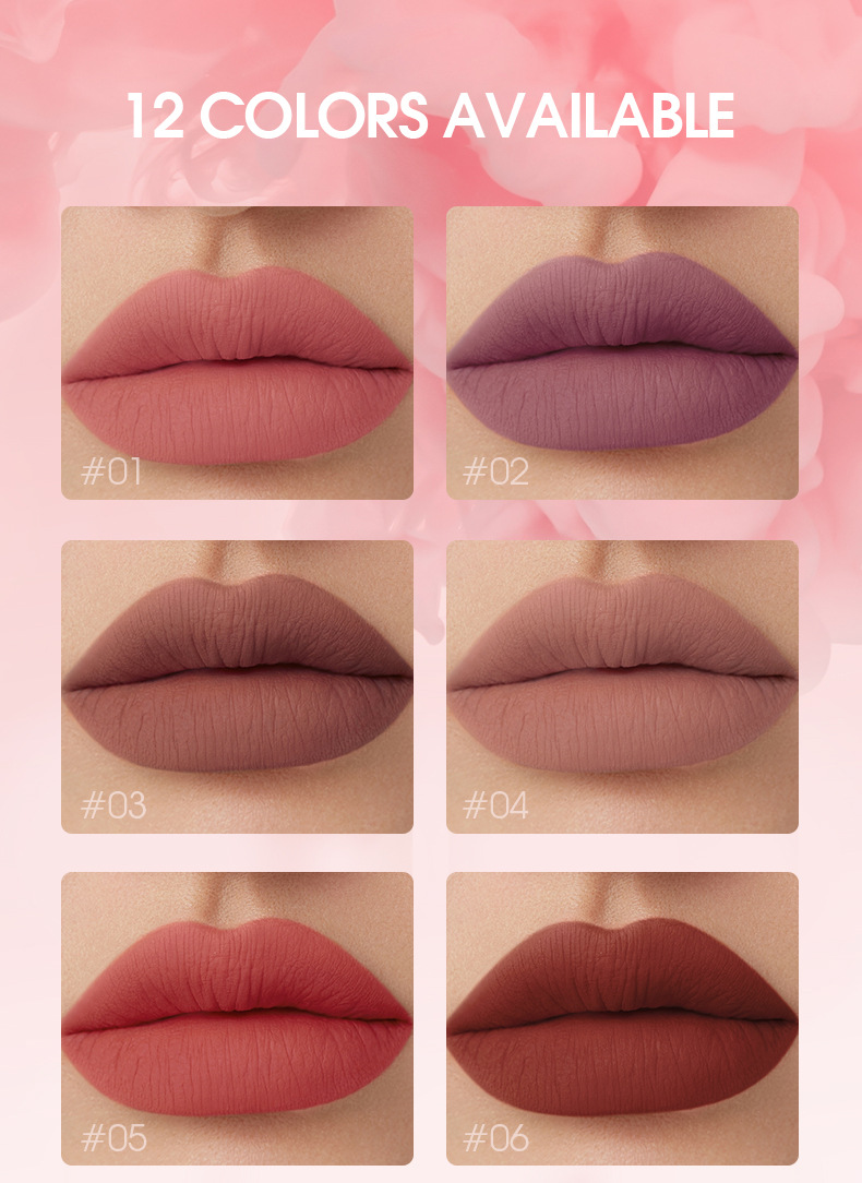 Langmanni Matte 12-color heart-shaped matte lipstick set and velvet Lip gloss set for Amazon undefined