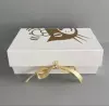 Stamped gift box with gift card and blessing words