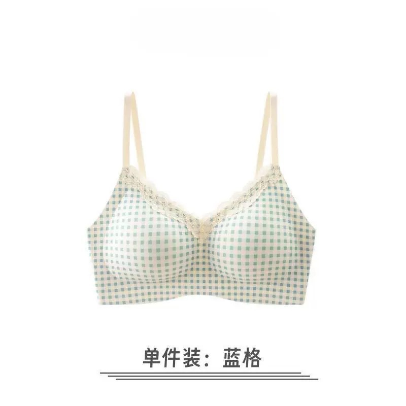 Prendas íntimas originales de estilo francés para mujeres que se reúnen pecho pequeño sin marcas sin anillo de acero sujetador de encaje fijo taza integral de espalda hermosa sujetador image 8
