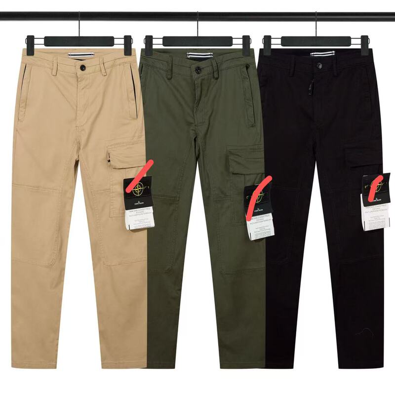 Cross-Border Stone Compass Badge Embroidered Functional Casual Pants European and American Cargo Pants Multi-Pocket Loose Long Pants Cross-Border Stone Compass Badge Embroidered Functional Casual Pants European and American Cargo Pants Multi-Pocket Loose Long Pants