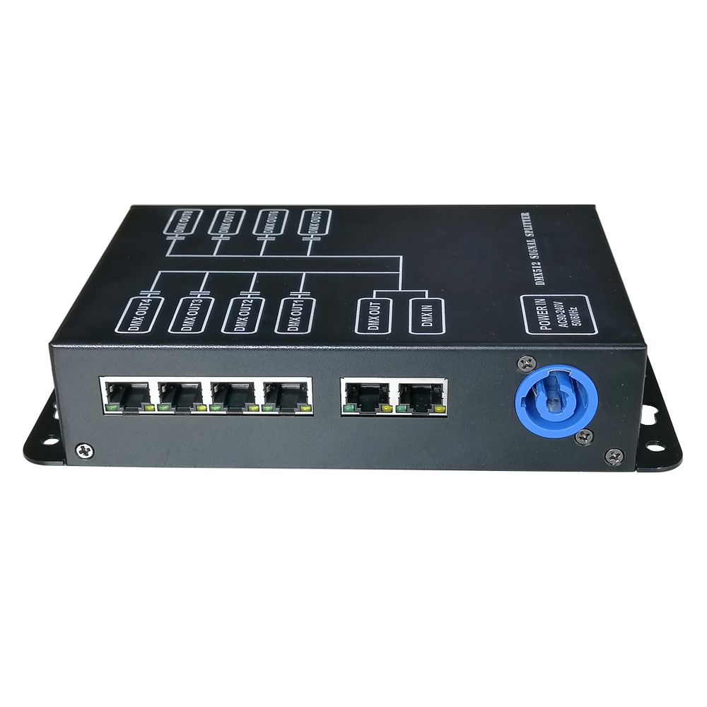 明杰厂家8路RJ-45网口DMX512信号放大器酒吧舞台灯光电隔离信号增