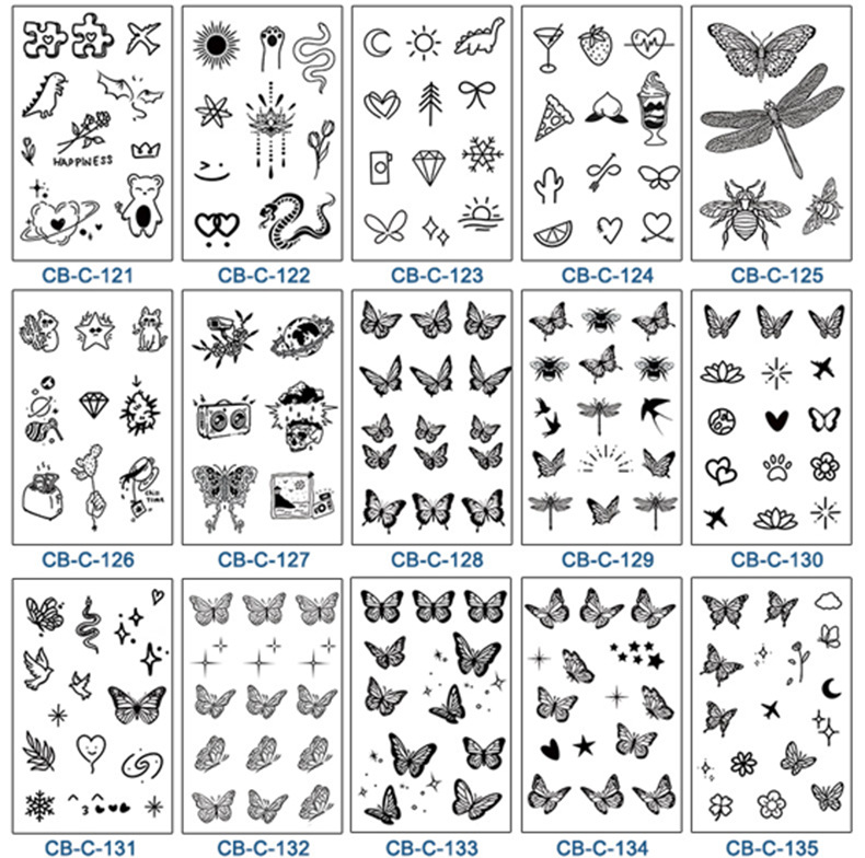 8g Weight tattoo stickers Event & Party Supplies 1 Piece Quantity Weekend, Party Occasion Animal, Flower, Butterfly Pattern Animal Flower Butterfly Tattoos & Body Art 1 Piece 7