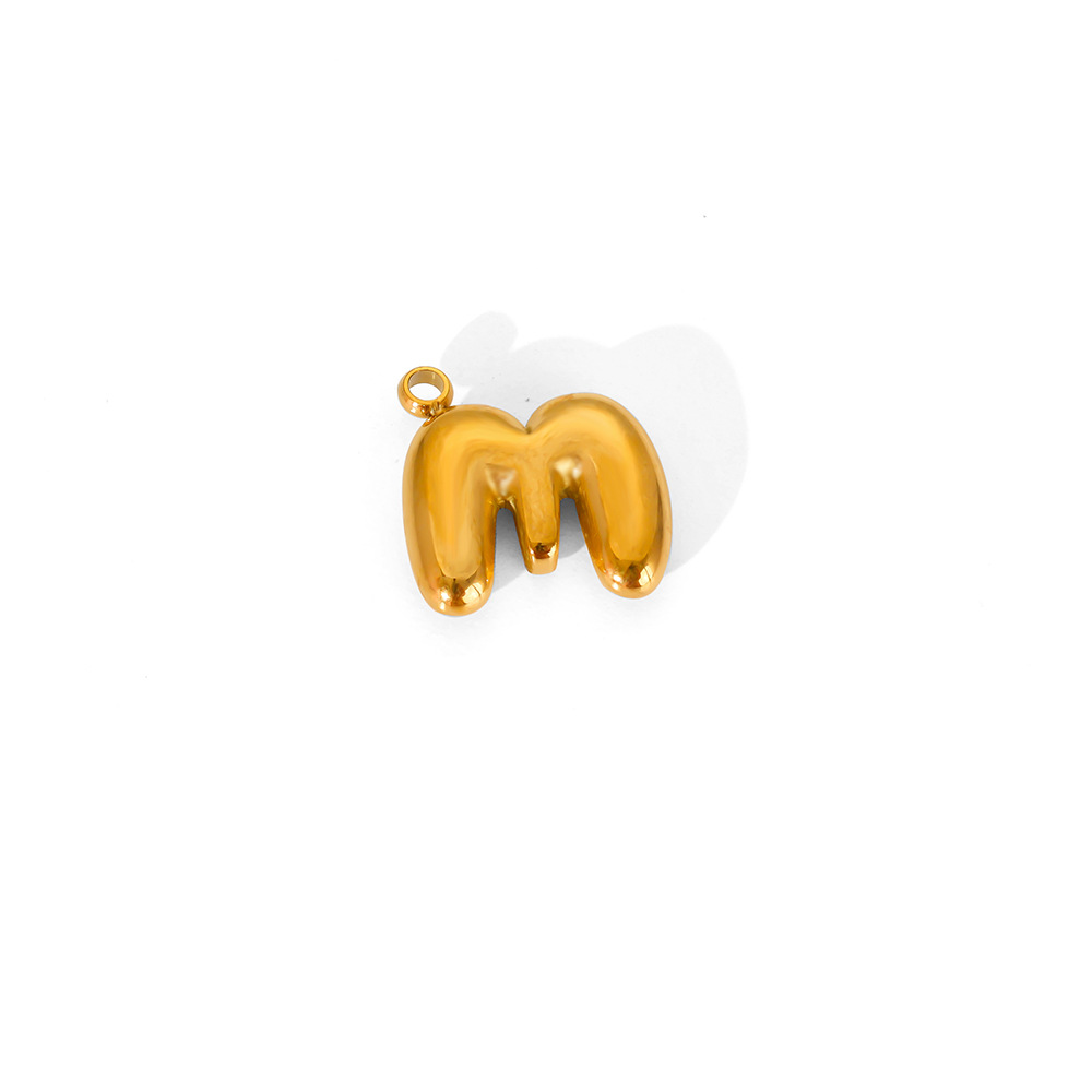 2g Weight Pendant Jewelry Making Type 12*8mm Jewelry Making Size DIY Jewelry Accessories Classification 1 Piece Quantity 304 Stainless Steel Material Letter Pattern All Seasons Season Polishing Design Vacation, Simple Style Style 1 Piece 12*8mm 304 Stainless Steel Letter Pendant 16