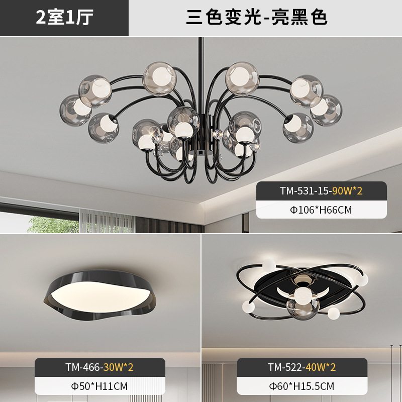 2025新款意式极简客厅吊灯轻奢简约现代大气魔豆分子灯具全屋套餐|undefined