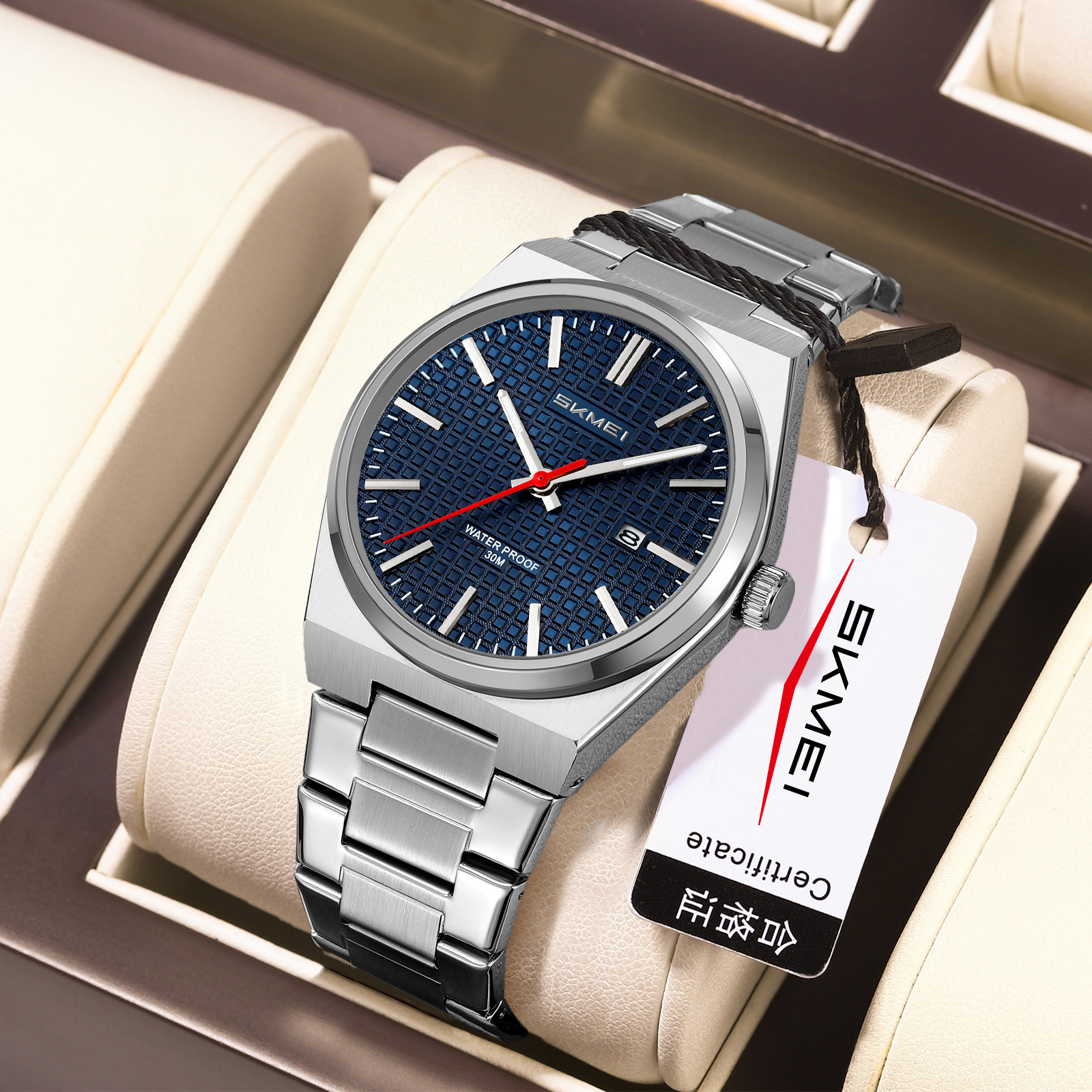 Skmei Quartz Watch Fashion Simple Calendar Men's Watch Waterproof High-End Trending Men's Watch