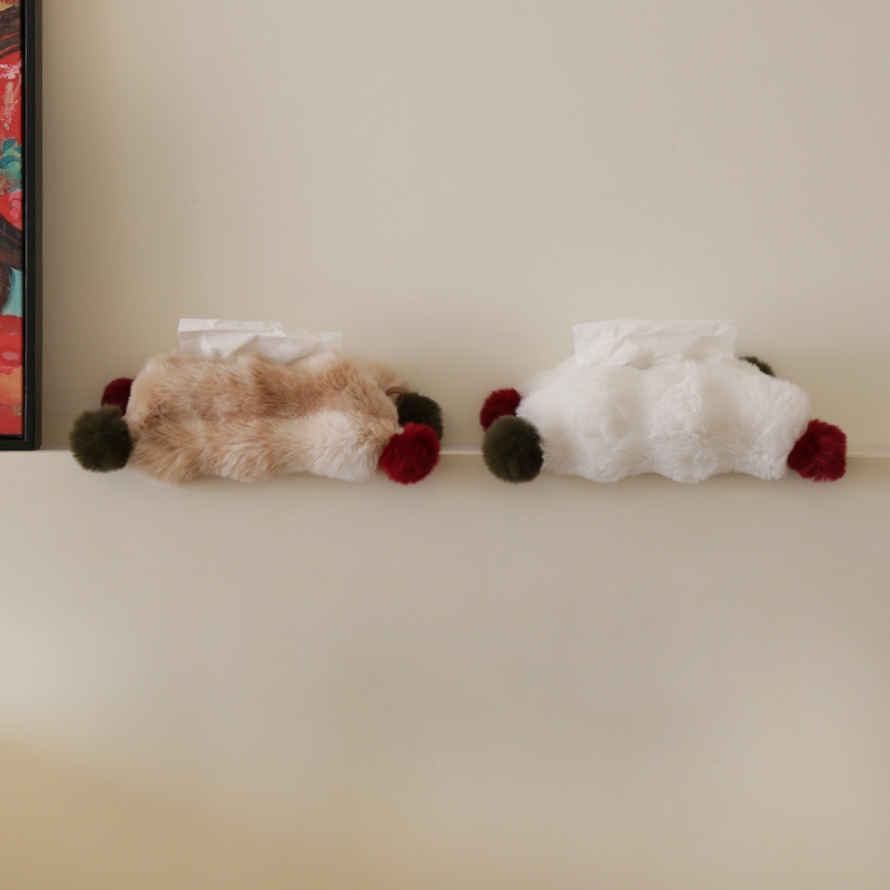 雰囲気感のあるぬいぐるみティッシュ袋家庭用車載布芸ティッシュケース紙袋客間の軽いナプキン袋工場