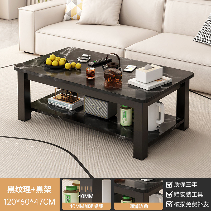 Mesa de café sala de estar hogar pequeño apartamento moderno simple oficina simple mesa de té mesa de café cuadrada de vidrio templado