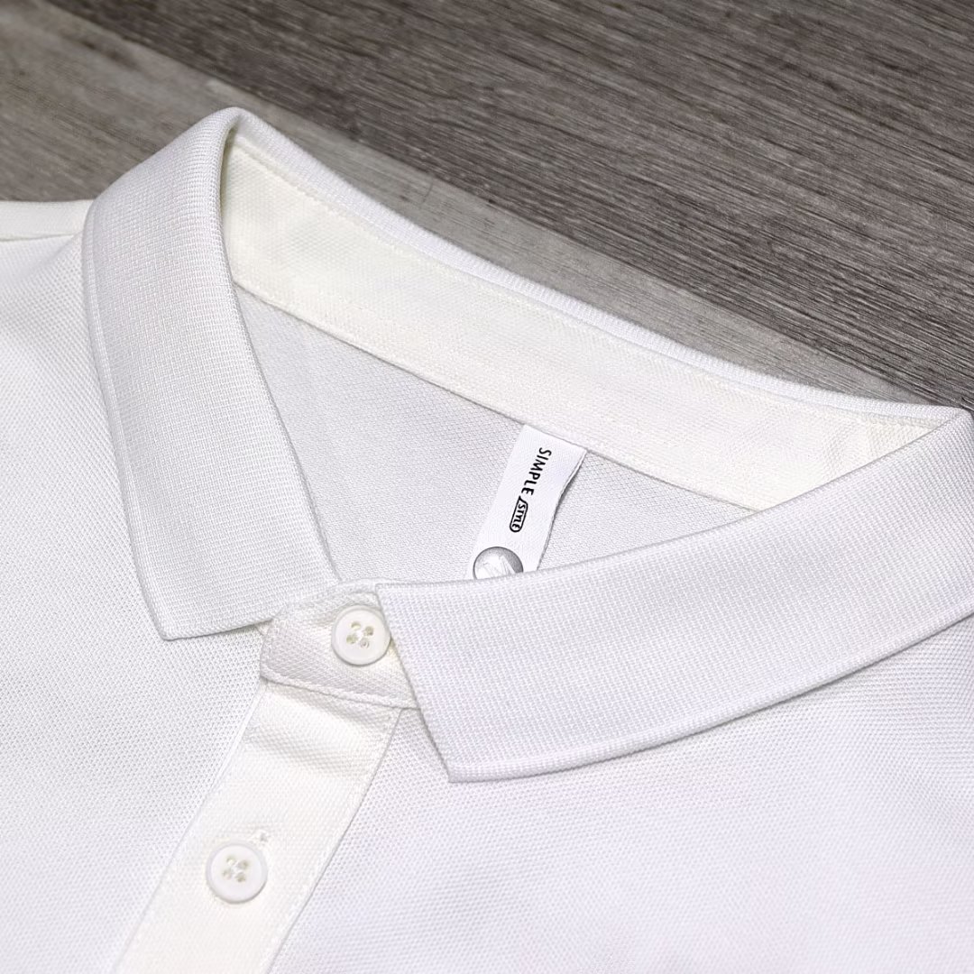 Sommerliches, dünnes, perlmuttfarbenes, gestreiftes Poloshirt für Herren mit kurzen Ärmeln, Marke, lockere und trendige Herren-Sommerstickerei_voghion.com