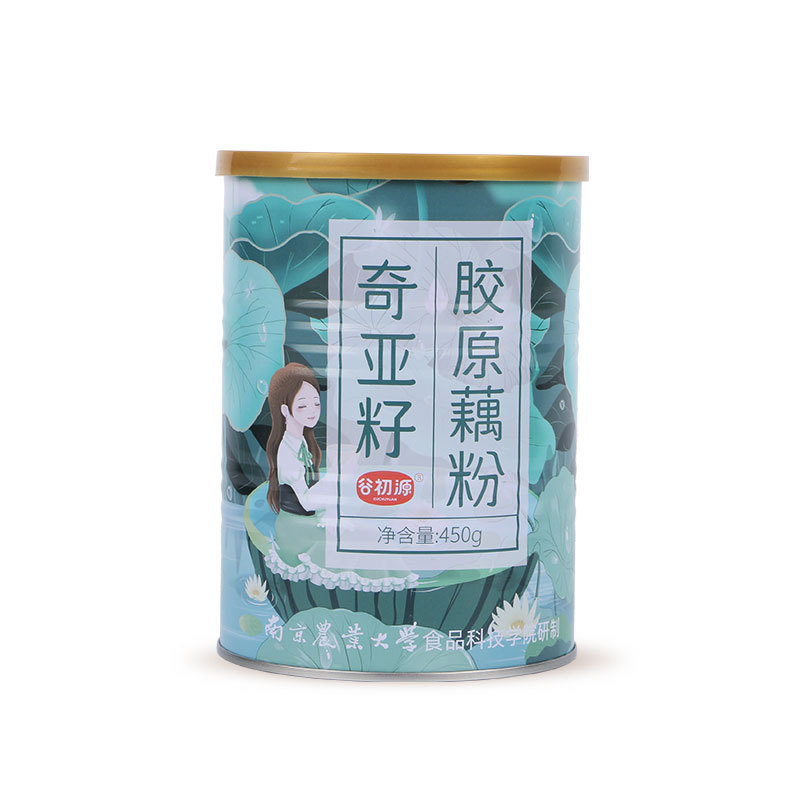 奇亚籽桂花坚果藕粉古法纯藕粉批发罐装小包装中老年代餐粉奶昔减|ms