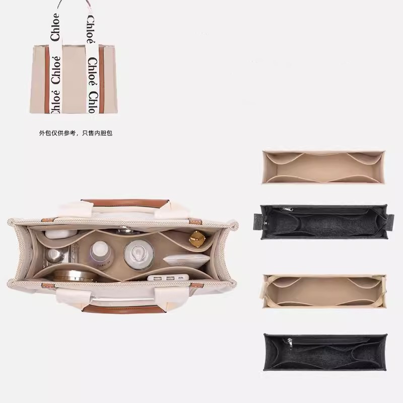 Suitable for woody tote felt liner bag storage and finishing lining bag middle bag support-shaped inner bag chloe