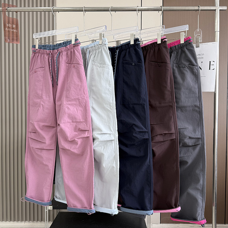 Ski outdoor daily winter fleece-lined windproof and cold-resistant multi-color loose ski pants 13289