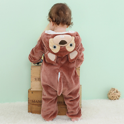 MICHELY flannel children's jumpsuit, baby ins style rompers, baby spring and autumn outing jumpsuit