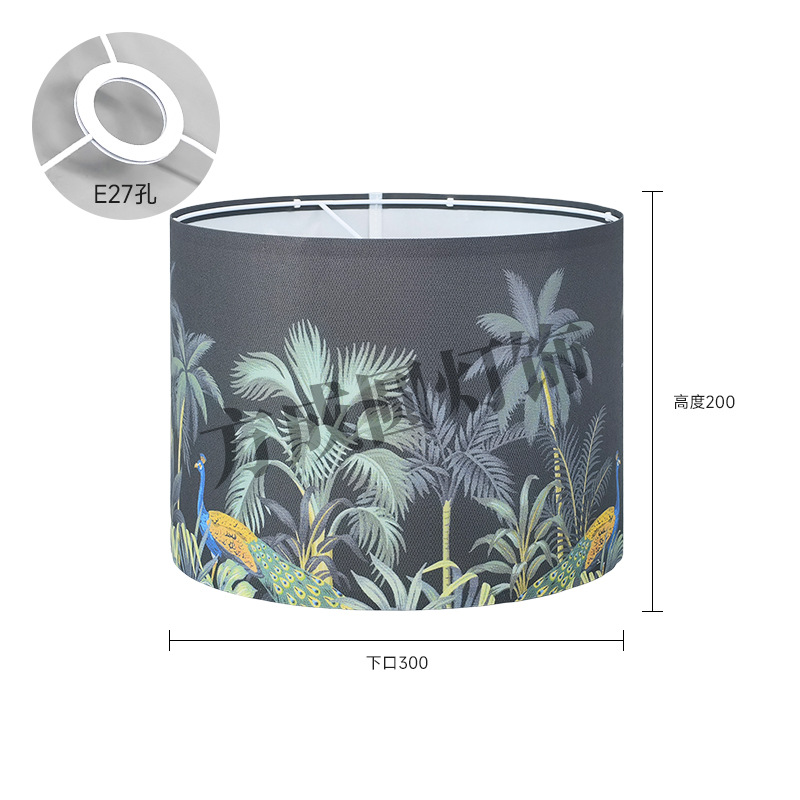 Nueva lámpara de escritorio cubierta de lámpara tropical bosque tropical viento hotel dormitorio cubierta de lámpara de cabecera lámpara de suelo candelabro desmontable cubierta de lámpara KD