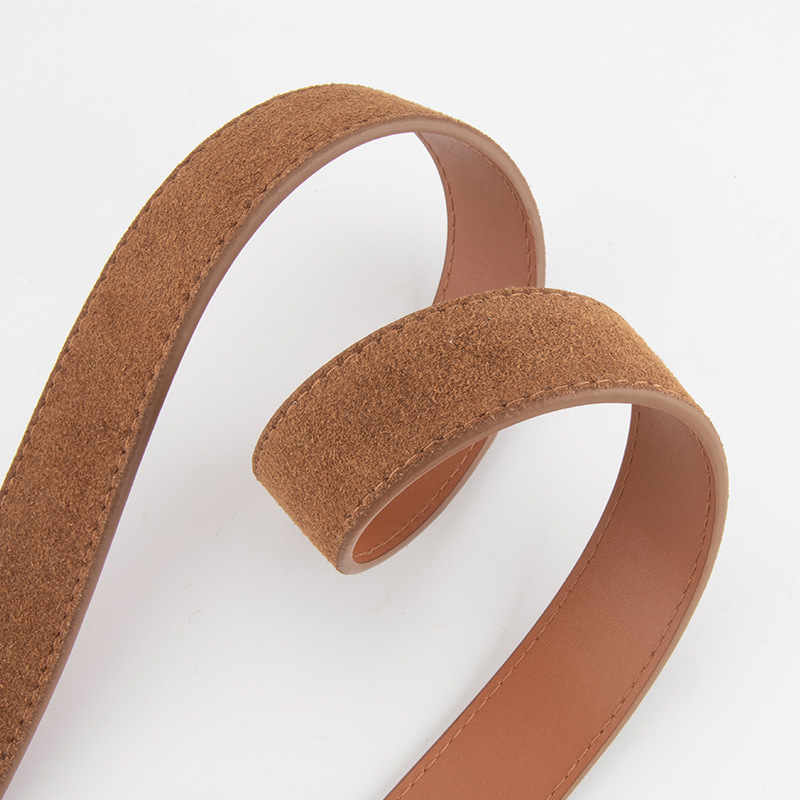 Cross-Border American Retro Matte Genuine Leather Belt For Women, Decorative Suit Fashion High-End Pin Buckle Leather Belt Wholesale - Thumbnail 4