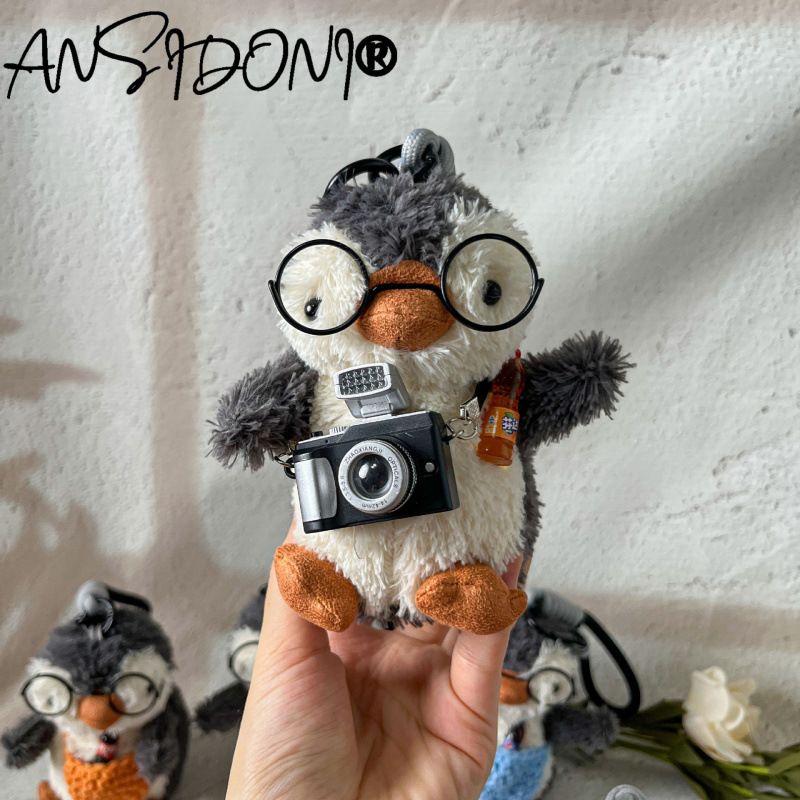 High-End-Cartoon süße Plüsch kleine Pinguin Puppe Tasche Anhänger Auto Schlüsselanhänger Rucksack Dekoration_voghion.com