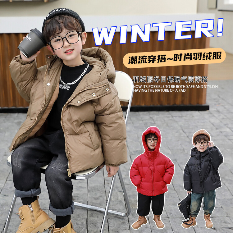 6614 Chaqueta de plumón de invierno para niños Traje de año nuevo para niños 90 terciopelo de pato blanco Traje de año nuevo Chaqueta de algodón festiva de invierno para bebés