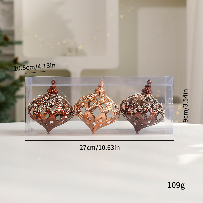 Nueva bola de Navidad de color café árbol de plástico estrella de decoración de árbol de Navidad colgante decoración de Navidad colgante