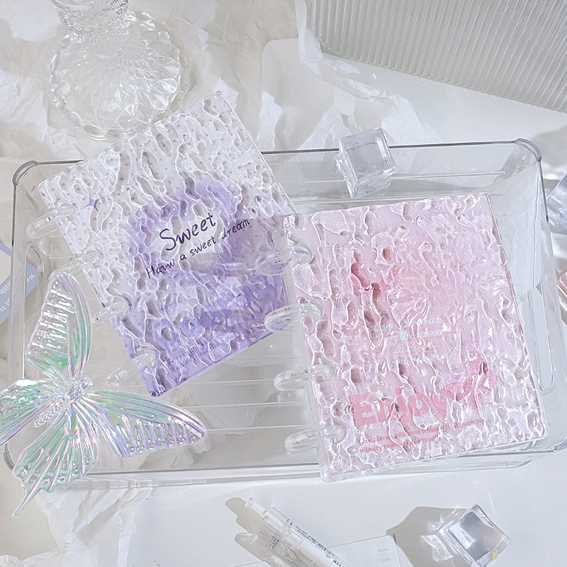 Nuevo libro de tarjetas onduladas de agua, un palacio de 3 pulgadas de alto valor mini acrílico amor bean tarjeta álbum de fotos volantes