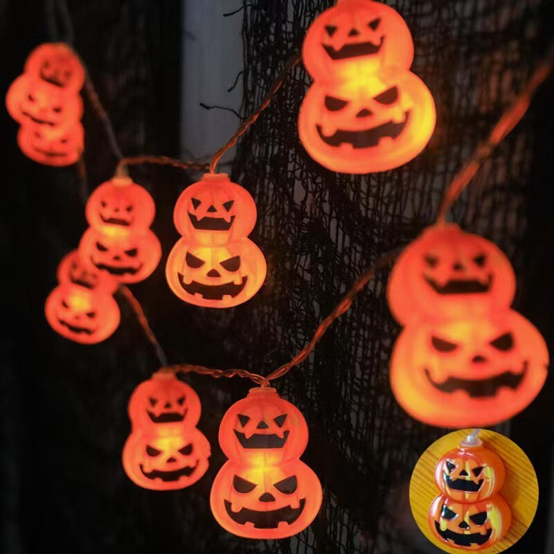 クロスボーダーハロウィン LED ライトクモ悪魔カボチャランタン雰囲気テーマパーティーパーティーシーン装飾ライトストリング|undefined