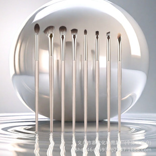 Cangzhou Eyeshadow Brush Set, 8 Makeup Brushes for Beginners, Nose Contouring, Blending, Detail Eyeliner, Blade Brush for Setting Makeup