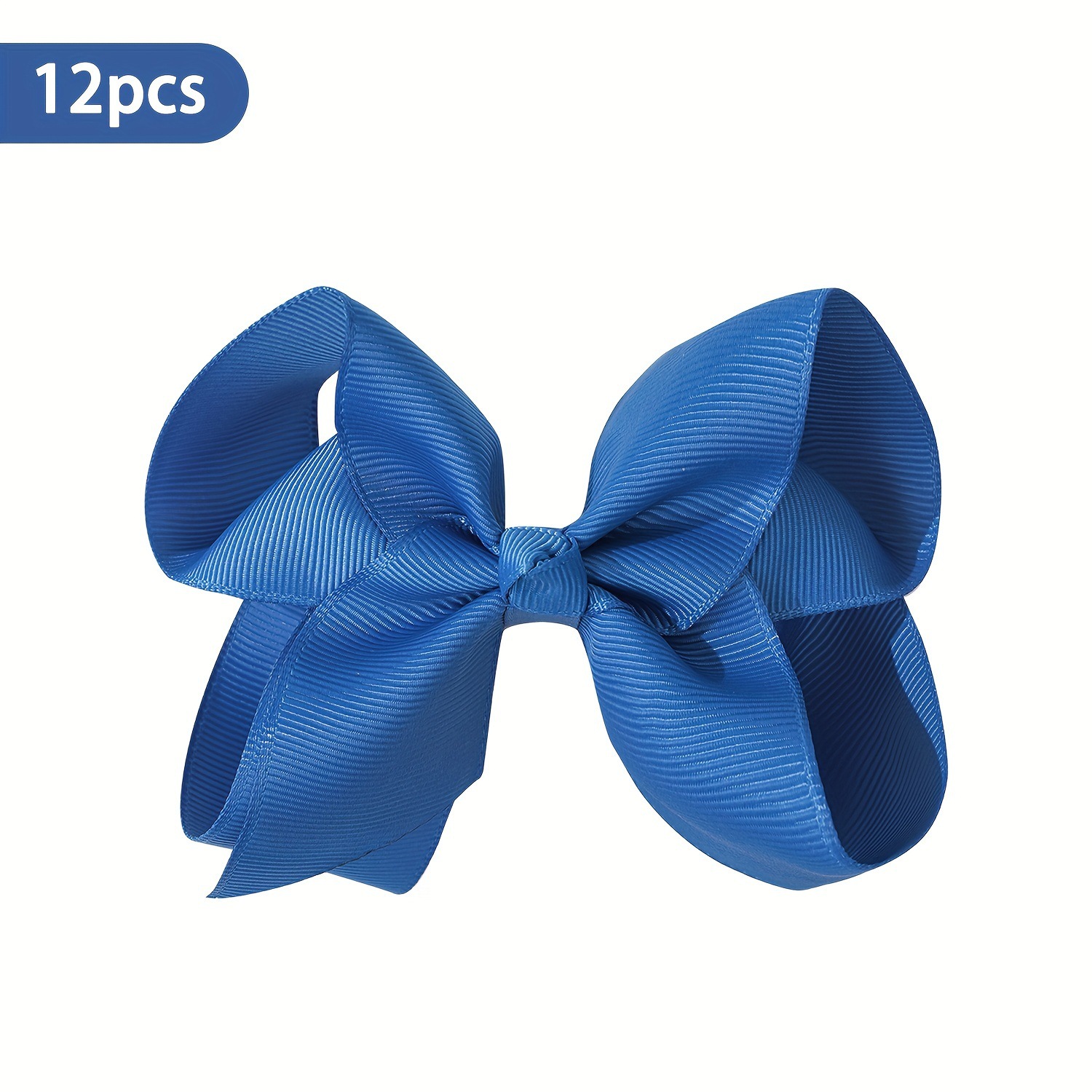 12pcs 6 Inch Girl Hair Bows Boutique Hair Clip Girls 'Cross-border
