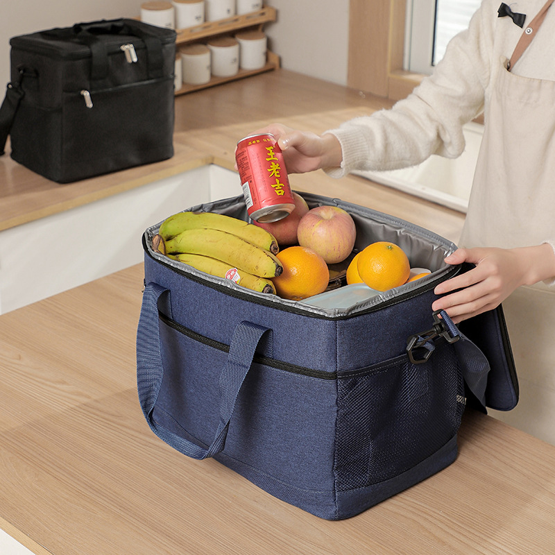 Amazon Handheld Insulated Lunch Bag Outdoor Large Capacity Car Ice Bag Waterproof Takeaway Box Fresh Preservation Picnic Bag