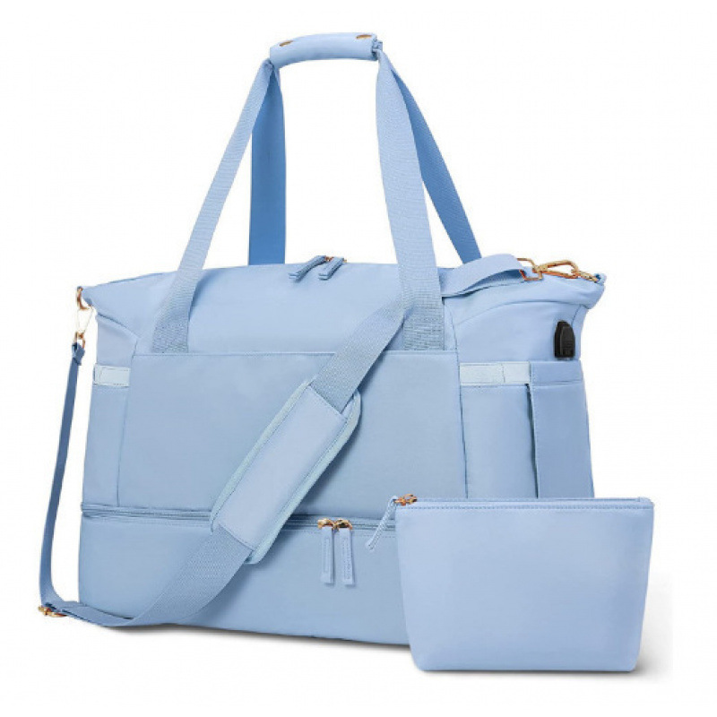 Bolsa de fitness de mujer Amazon en stock con puerto de carga USB bolsa de viaje deportiva, bolsa de yoga