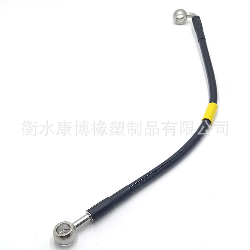 改装刹车钢喉四氟油管组合不锈钢鱼眼接头套件80CM