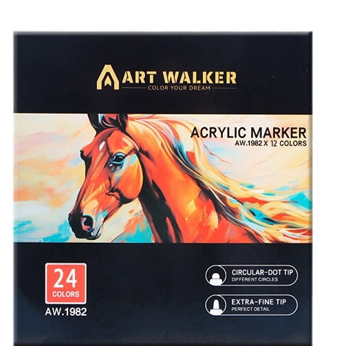 Venta caliente transfronteriza garabato Marcador de Cabeza de secado rápido impermeable de doble cabeza marcador de acrílico pintura infantil graffiti pluma traje