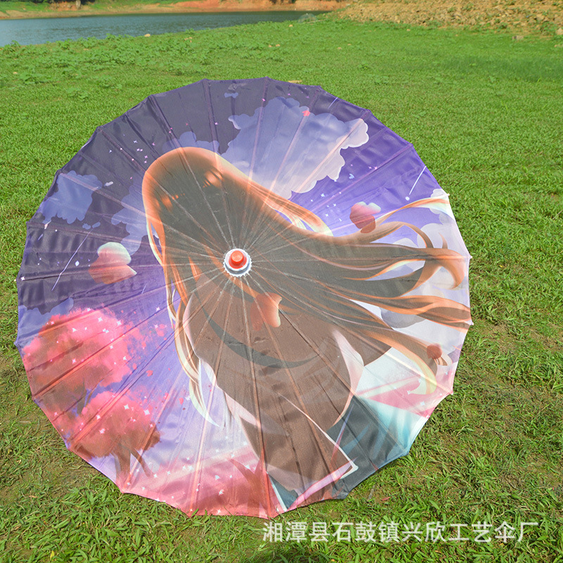 Paraguas de papel engrasado impermeable paraguas artesanal para niños paraguas decorativo antiguo accesorios de fotografía al aire libre impresión paraguas de baile al por mayor