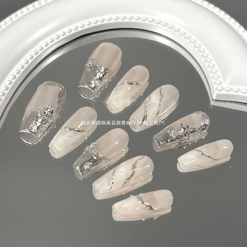 Super Beautiful Handmade Wearable Manicure Magic Mirror Powder Removable Fake Nails Wearable Nails Super Beautiful Handmade Wearable Manicure Magic Mirror Powder Removable Fake Nails Wearable Nails