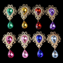宫廷风镂空宝石吊坠巴洛克简约胸花水滴花盘钻扣DIY发饰服饰辅料