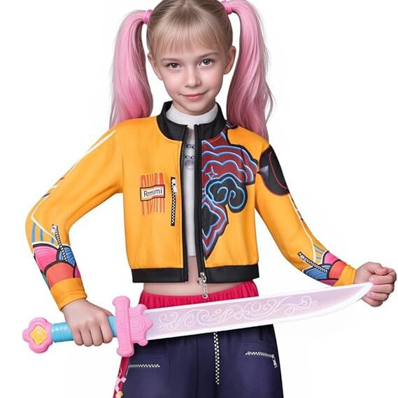跨境新款女孩恶魔猎人KPOP流行歌手万圣节服装装扮舞台套装服装|undefined