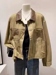 美式复古工装风牛仔外套女春秋2025新款宽松短款休闲百搭夹克上衣