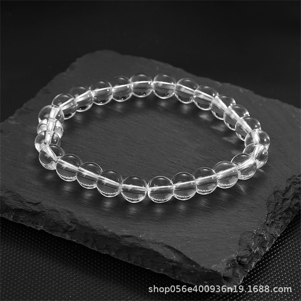 Moda simple 8mm pulsera de piedra de ágata natural alta sensación de mano de cristal cuentas pulsera comercio exterior al por mayor damas