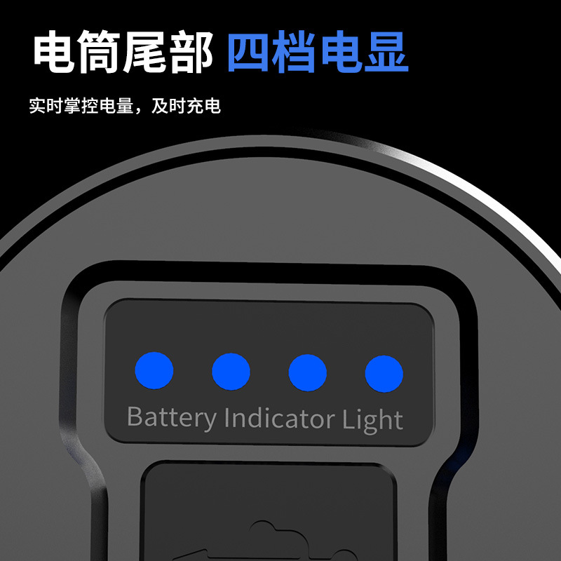 Nueva linterna táctica aleación de aluminio telescópica zoom linterna recargable acampar al aire libre linterna de iluminación