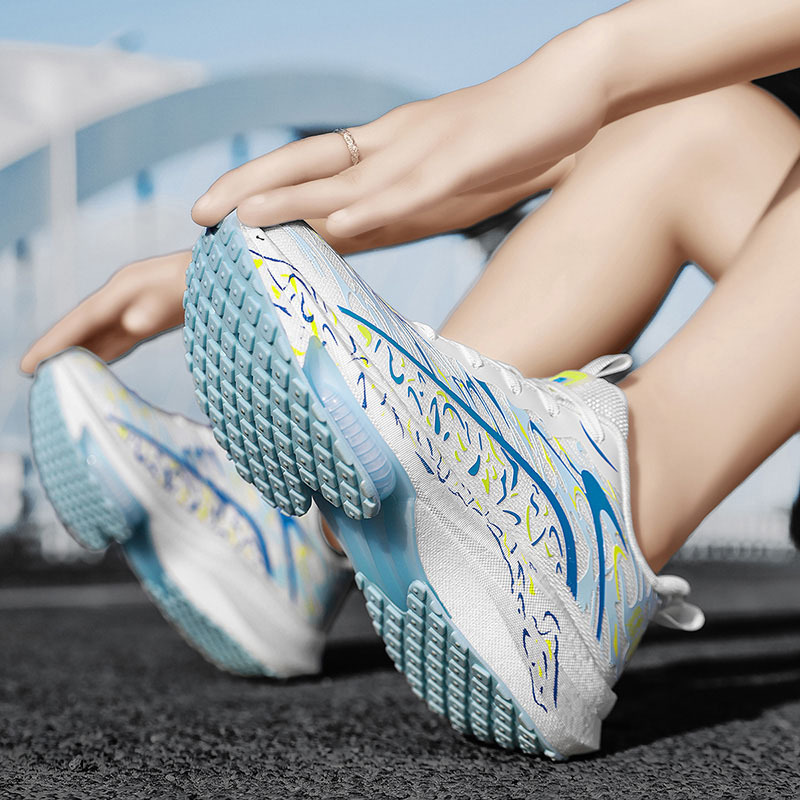 Men's and Women's Sports Shoes Autum New Mesh Running Shoes for Teenagers and Students Non-Slip Carbon Plate Light Sports Training Running Shoes